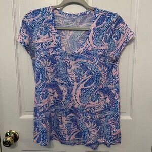 Lilly Pulitzer Etta V-Neck Top S